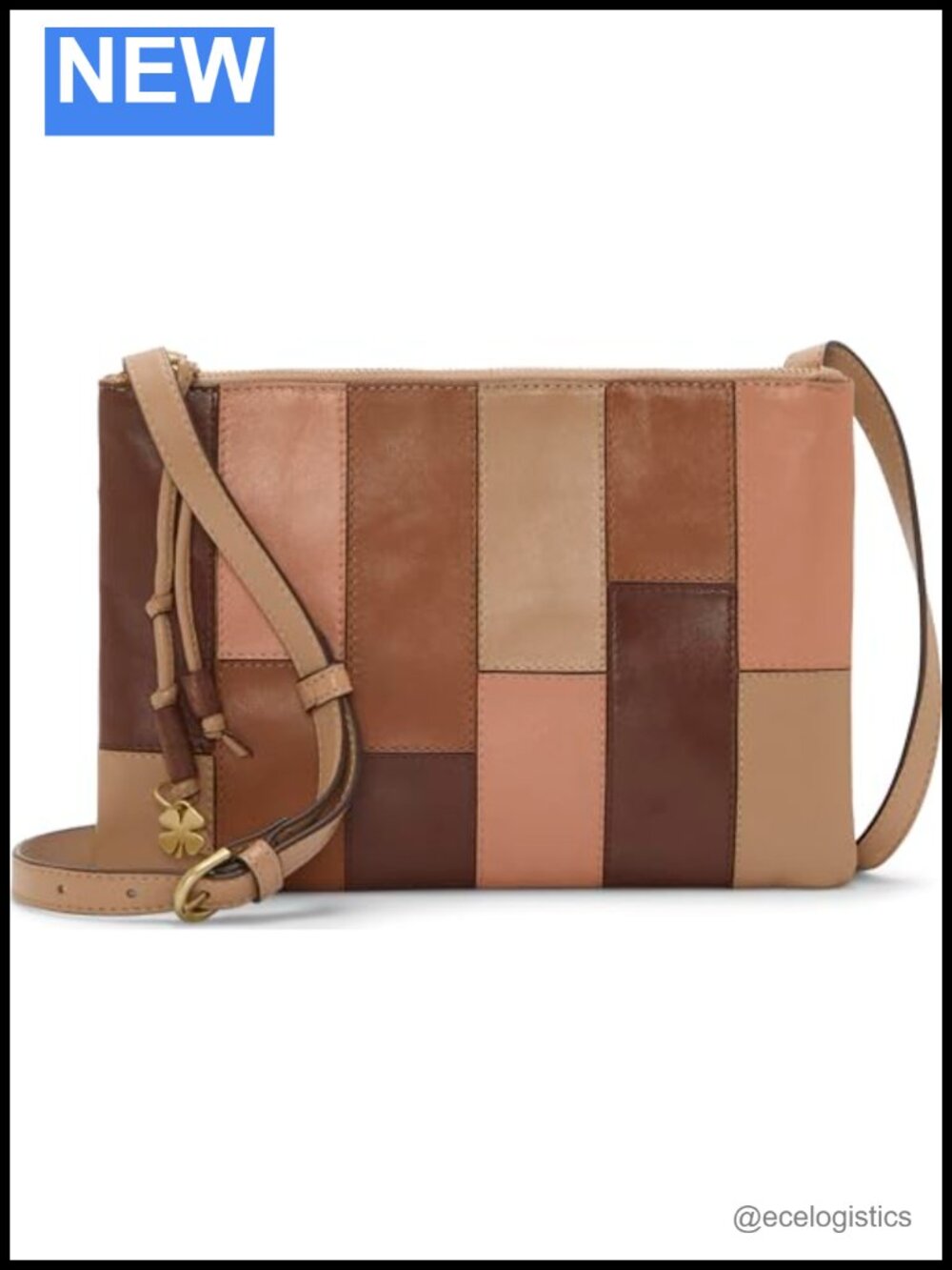 Lucky Brand Tess Patchwork Leather Crossbody Bag Satchel